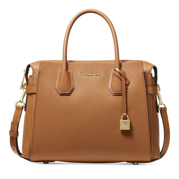Michael Kors Handbags - Michael Kors Mercer Pebbled Leather Belted Satchel